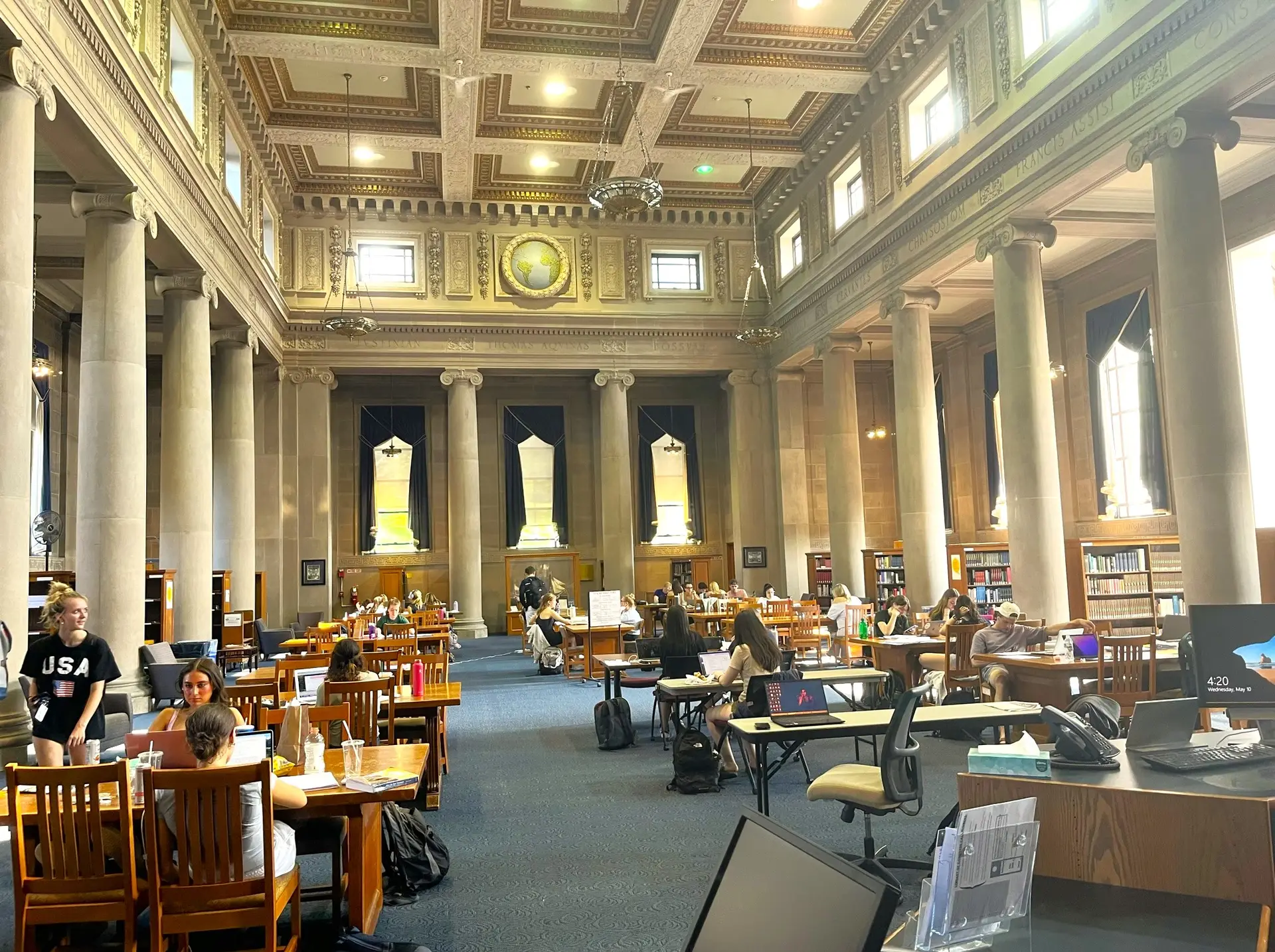 Students studying in a large library - Planning of Westchester